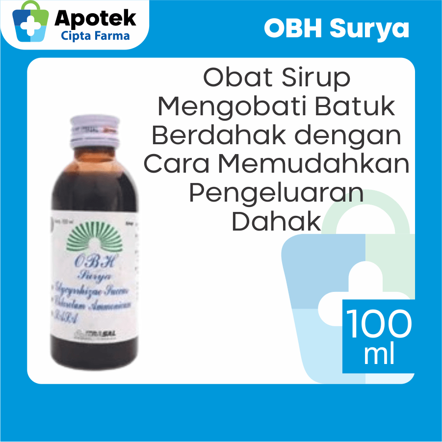 Obh Surya Itrasal Obat Batuk Hitam Batuk Berdahak Pilek Flu Hidung Tersumbat Demam dan Sakit Kepala