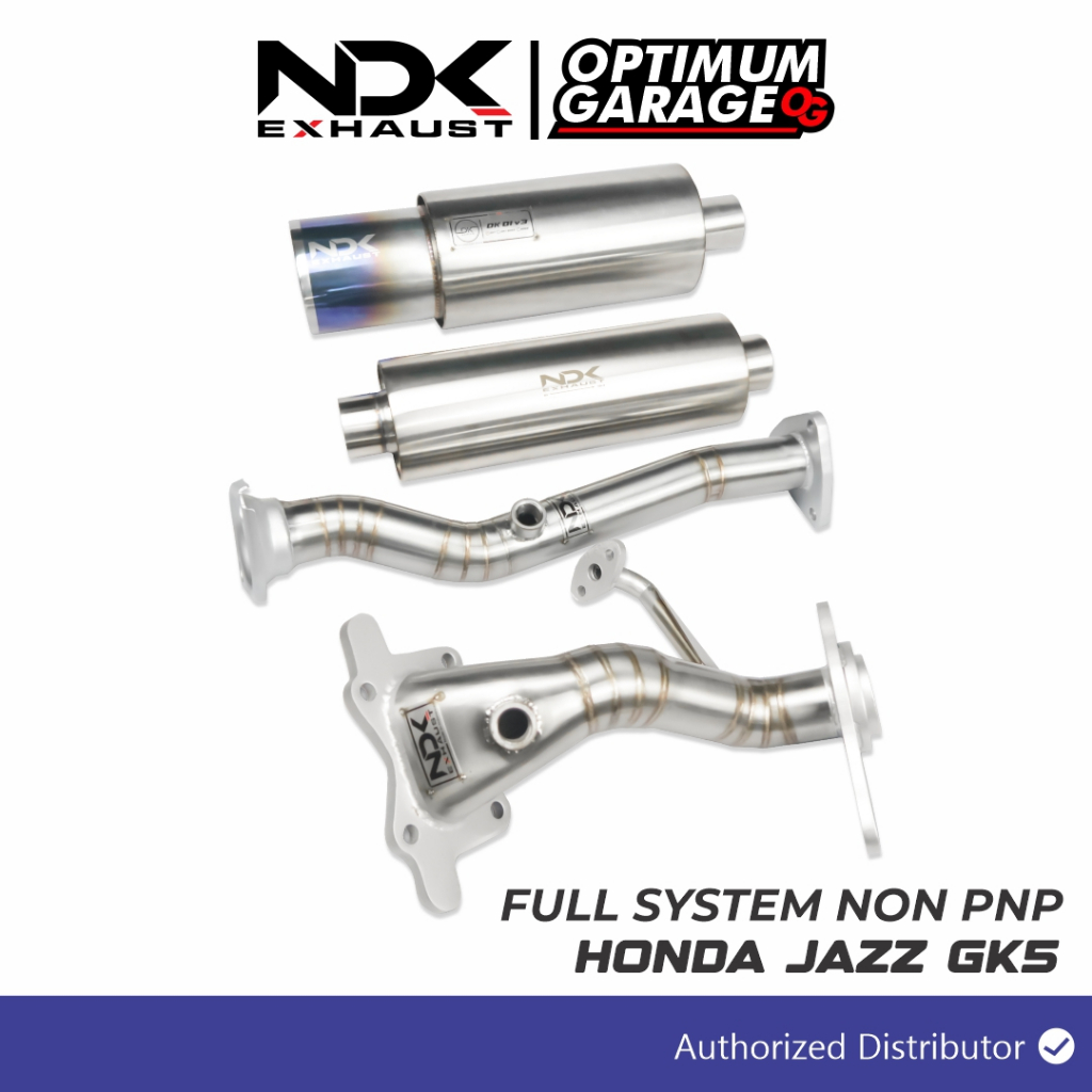 FULL SISTEM KNALPOT MOBIL NDK EXHAUST MUFFLER DK-01V3 RESONATOR DRAG DOWNPIPE FRONTPIPE MOBIL JAZZ G