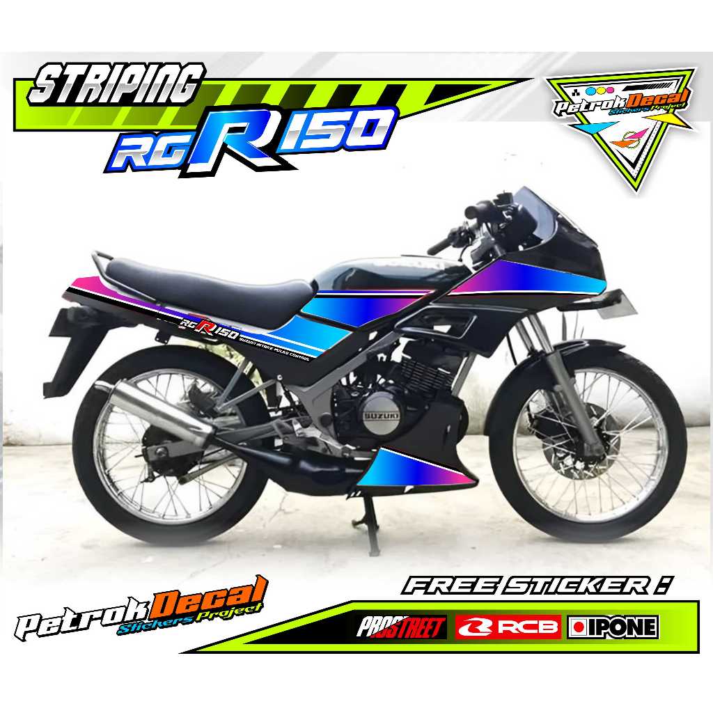 STRIPING VARIASI MOTOR SUZUKI RG 150 / STICKER LIST MOTOR SUZUKI RG 150 / SUZUKI RG 150