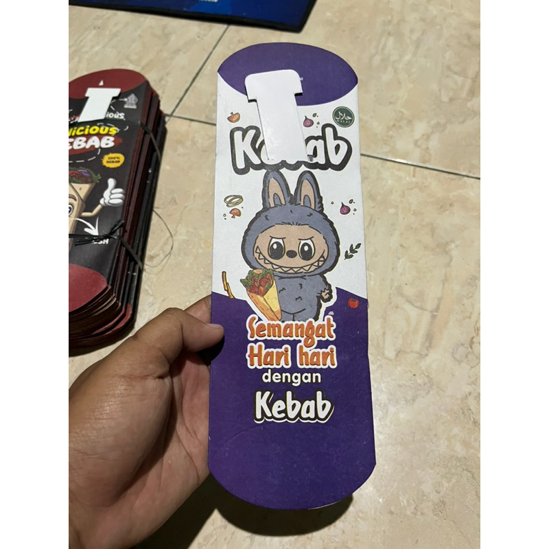 

100 pcs kertas kebab labubu/kemasan kebab/wadah dus kebab