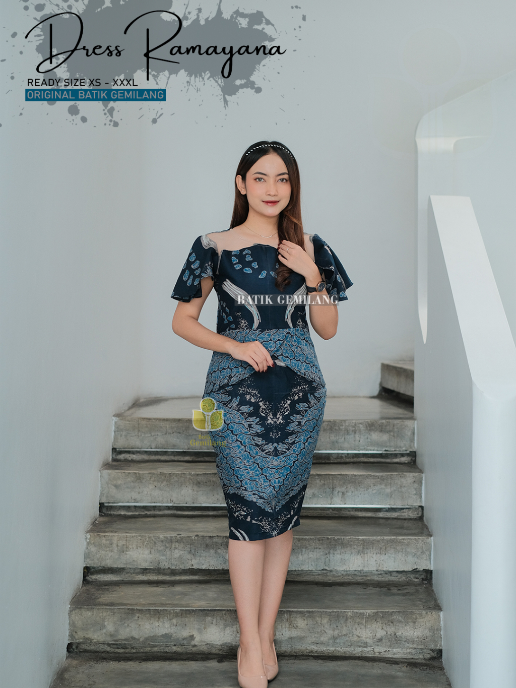 BATIK GEMILANG - Motif Ramayana Blue