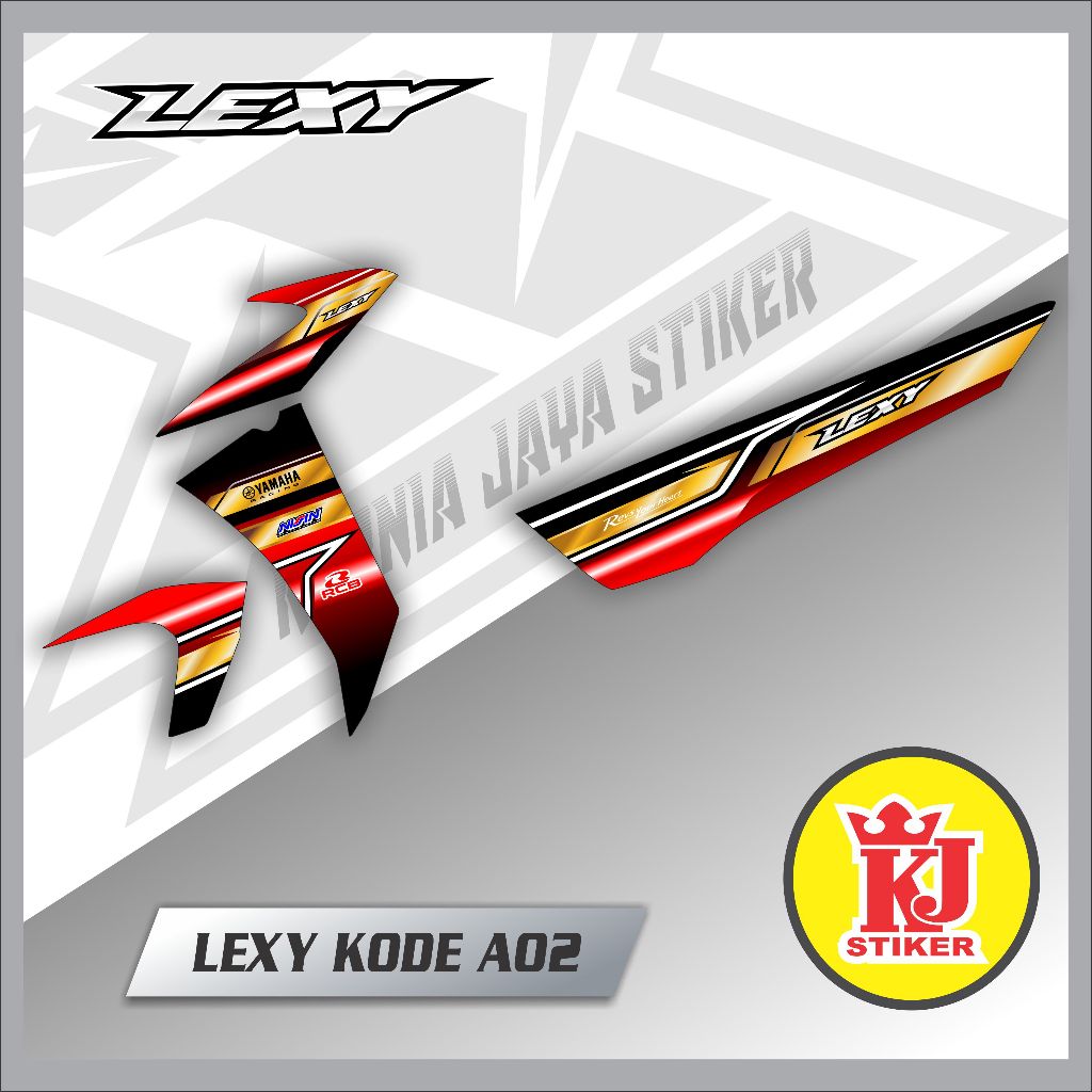 KJ STIKER Promo Stiker Motor LEXI Stiker Striping Motor LEXI Kode A02