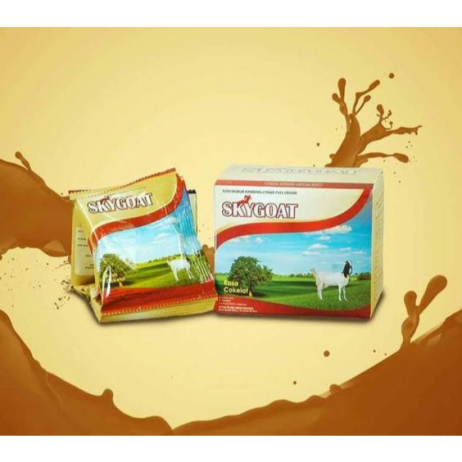 

Skygoat Susu Kambing Etawa Full Cream | Susu Kambing Skygoat coklat Isi 10 Sachet