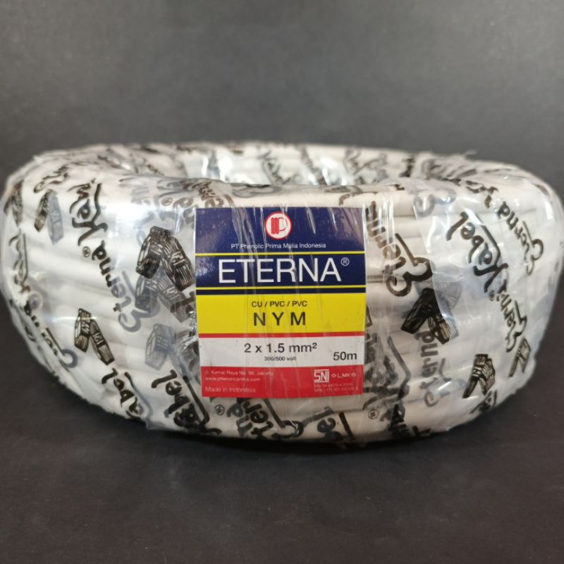 Kabel Listrik Tembaga 2×1,5mm² NYM Per Meter / Kabel Kawat / Kabel Serabut Kabel Transparan Meteran