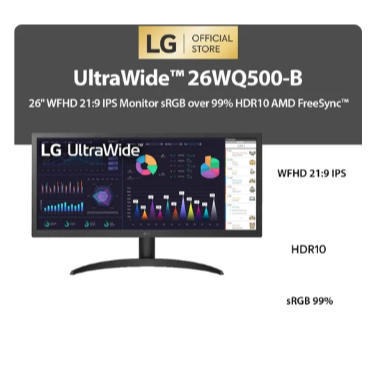 Monitor LG 26WQ500-B UltraWide FHD IPS 25.7 Inci