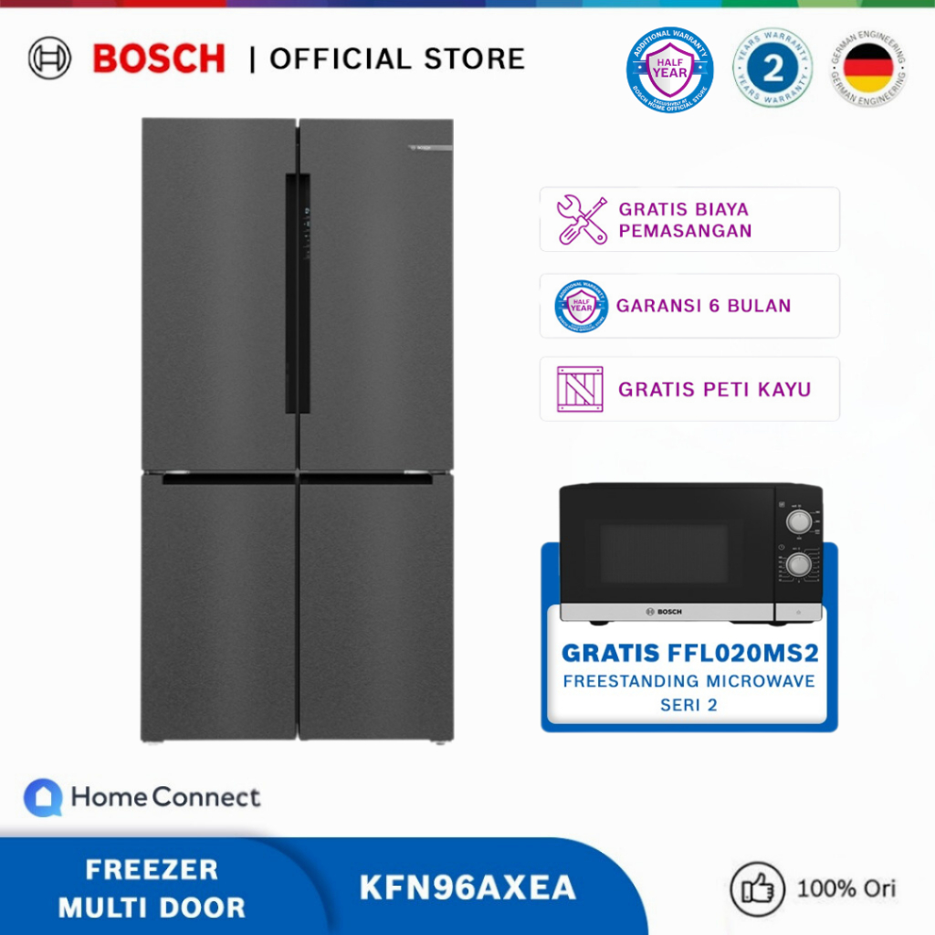 Bosch KFN96AXEA Kulkas French Door Bottom Freezer Multi Door