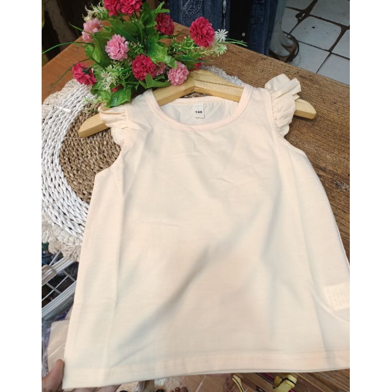 ruffle top anak|ruffle top impor|kaos anak perempuan|kaos anak cewek