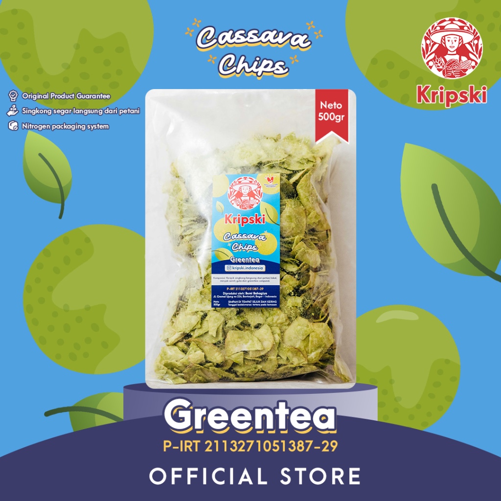 

Kripski Greentea 500 gram "Keripik Singkong