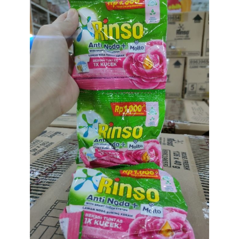Detergen Bubuk Rinso Sachet (1 Renceng)