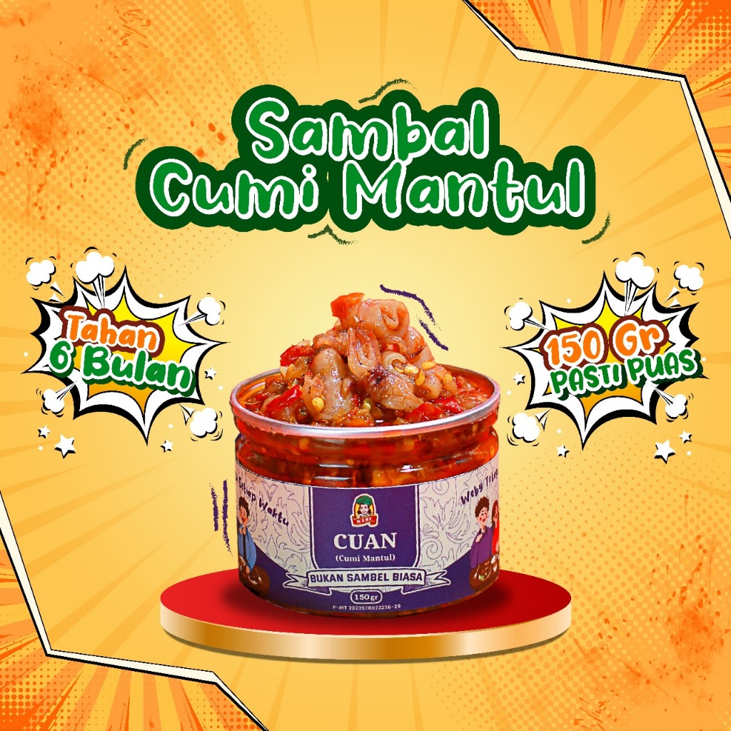 

[ KIRIM HARI INI ] Sambal Weby - Sambal Cumi Mantul Pedas Daging Banyak Enak Halal isi 150gr