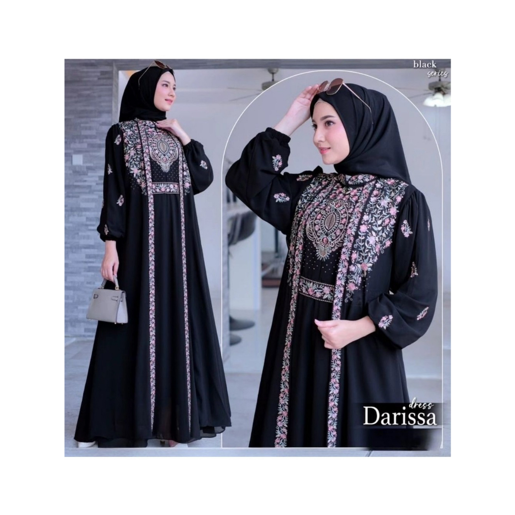 gamis bordir ceruty babydol//gamis simple bordir/dres ceruty bordir