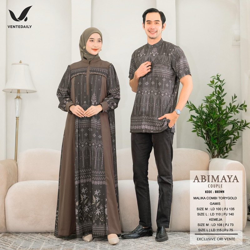 ZS Abimaya Couple / Baju Couple Lebaran Suami Istri