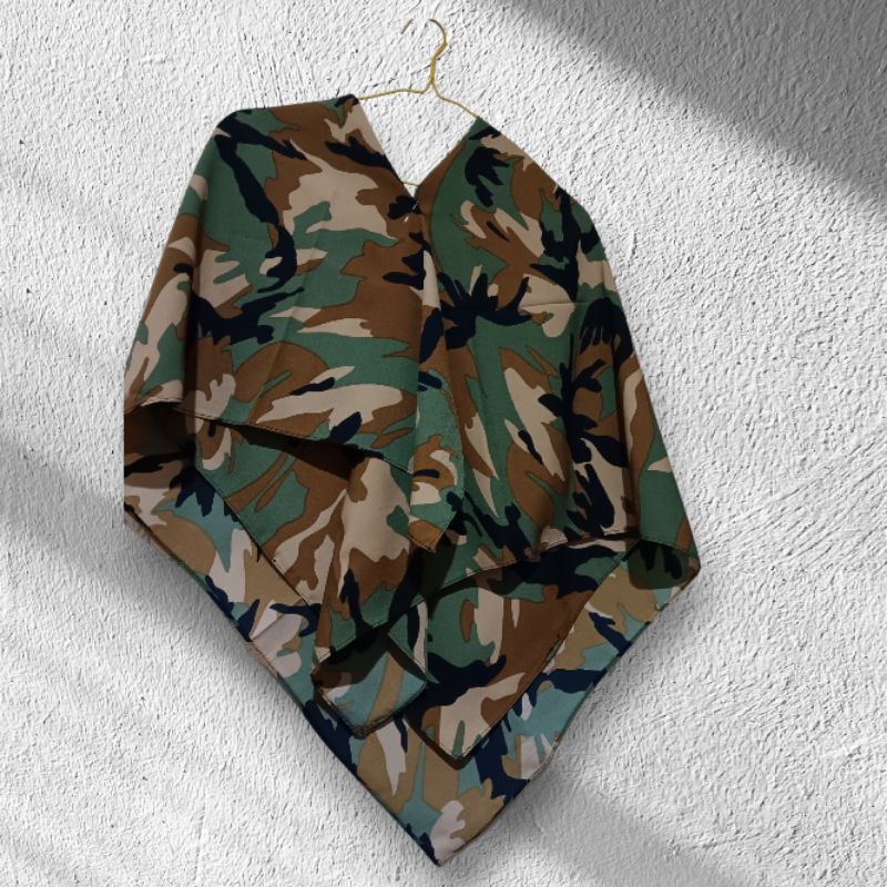 PL jilbab segiempat motif army