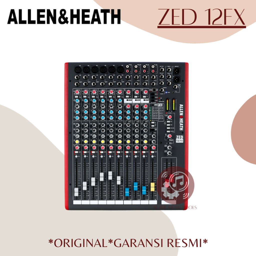 Allen & Heath ZED 12FX Mixer Audio 12-Channel Original ZED12FX
