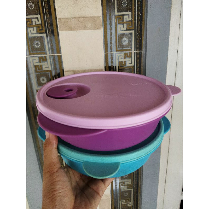 tempat bekal makan remaja dewasa cwl crsytalwave 1 liter Tupperware second