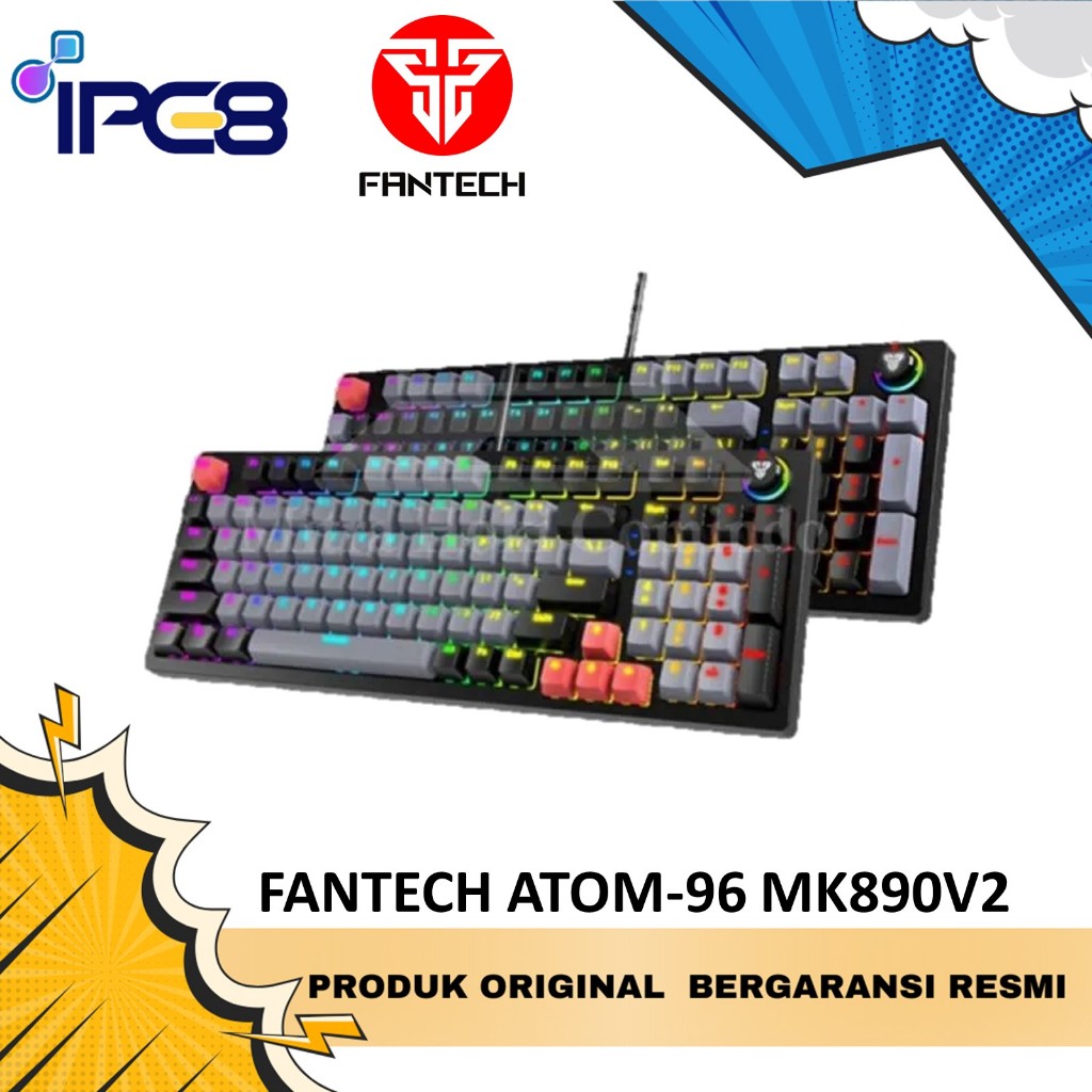 FANTECH KEYBOARD ATOM96 / ATOM-96 MK890V2 / MK890-V2 WIRED MECHANICAL GAMING MIZU EDITION |  GAMING 