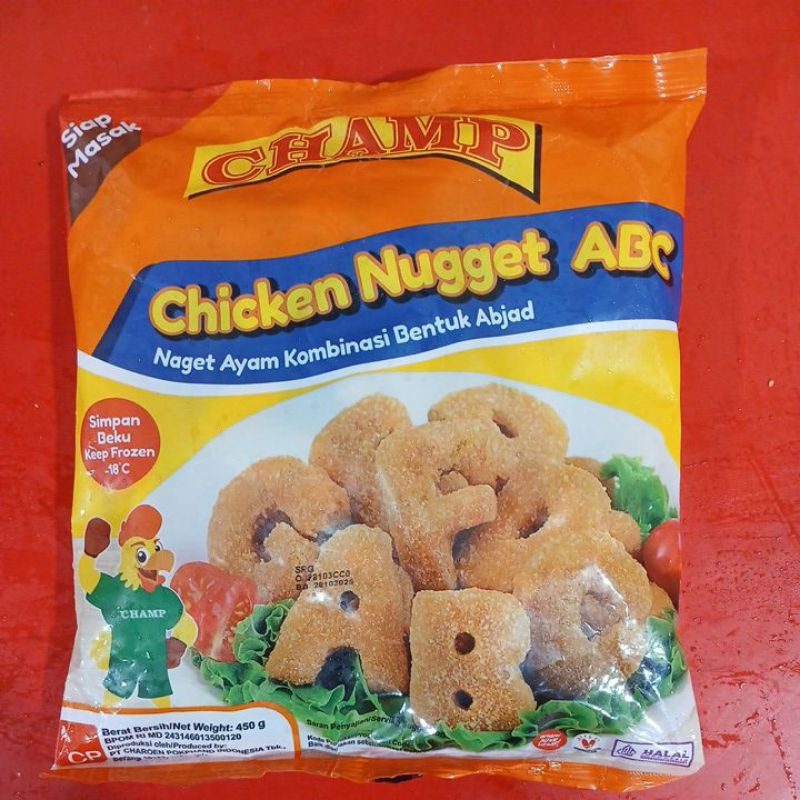 

champ chicken nugget abc 450gr / naget ayam