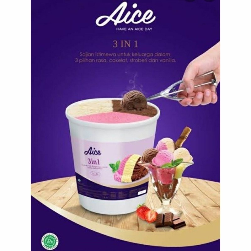 

AQUABRIZZ AICE 3 in 1 Bucket 8 Liter Ice Cream Es Krim 3in1 Ember 8L Eskrim 3 Rasa