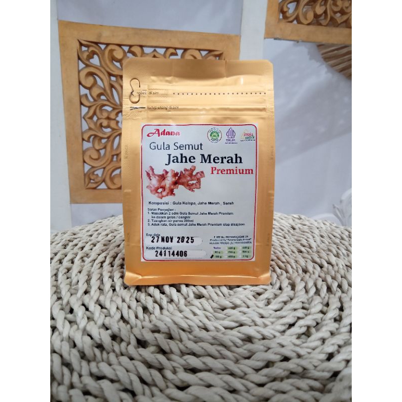 

Gula Semut Jahe Merah Premium pouch Alumunium foil 180gr