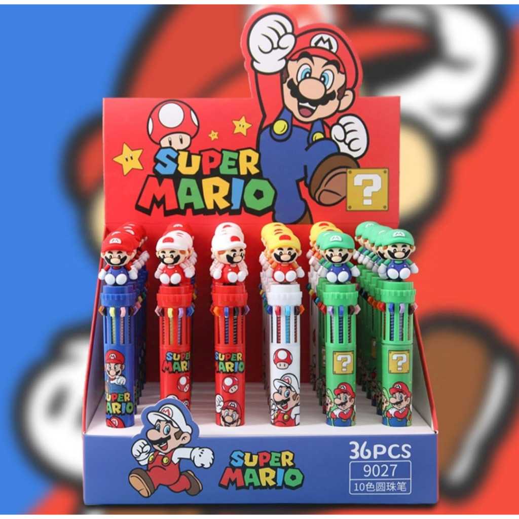 

Pulpen 10 Warna in 1 Murah Lucu karakter Mario