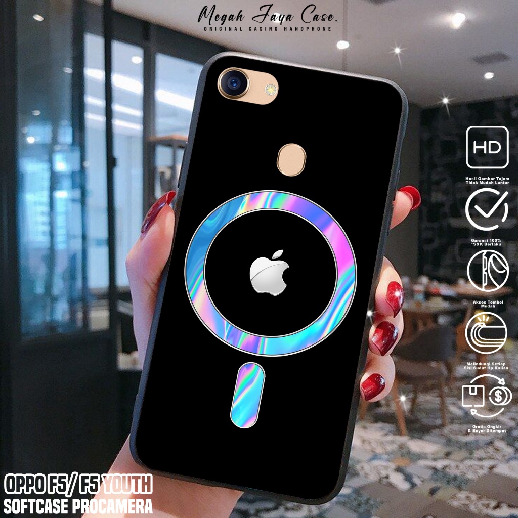 Softcase OPPO F5 / F5 YOUTH - Case Hp OPPO F5 YOUTH / F5 Motif Logo Magsafe - Casing Hp Oppo F5 -  S