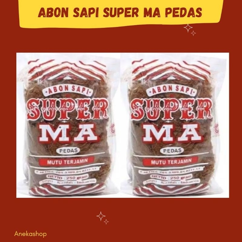 

Abon Sapi super MA pedas 250 gram