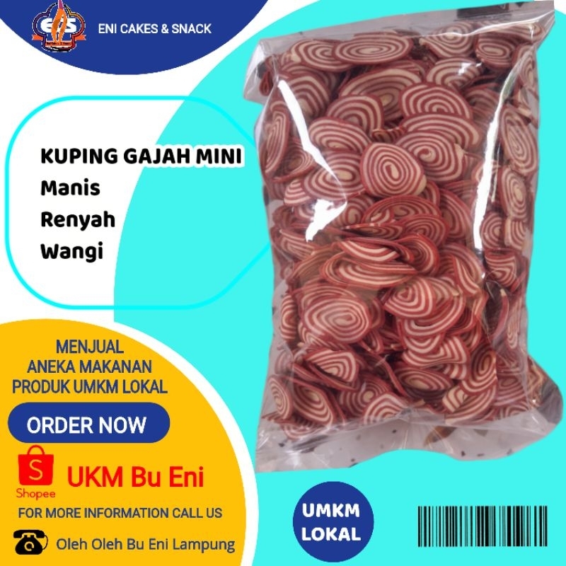 

Kuping Gajah Mini Cemilan Bu Eni Renyah Cemilan / Makanan / Keripik / Kerupuk / Snack