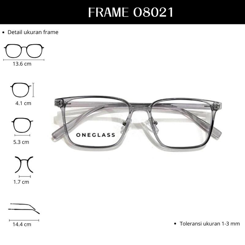 Oneglass - Frame Kacamata O8021 Unisex