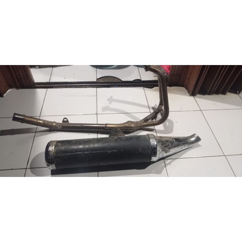 knalpot kawasaki ninja 250 r karbu ori second