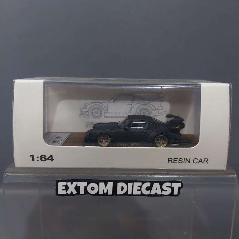 Qidian Resin Porsche RWB 993 Stella Artois Black matt