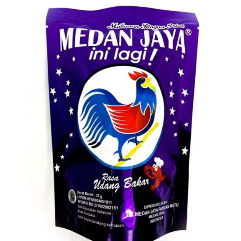 

READY MEDAN JAYA 35GR/MAKANAN RINGAN PILUS RASA UDANG BAKAR