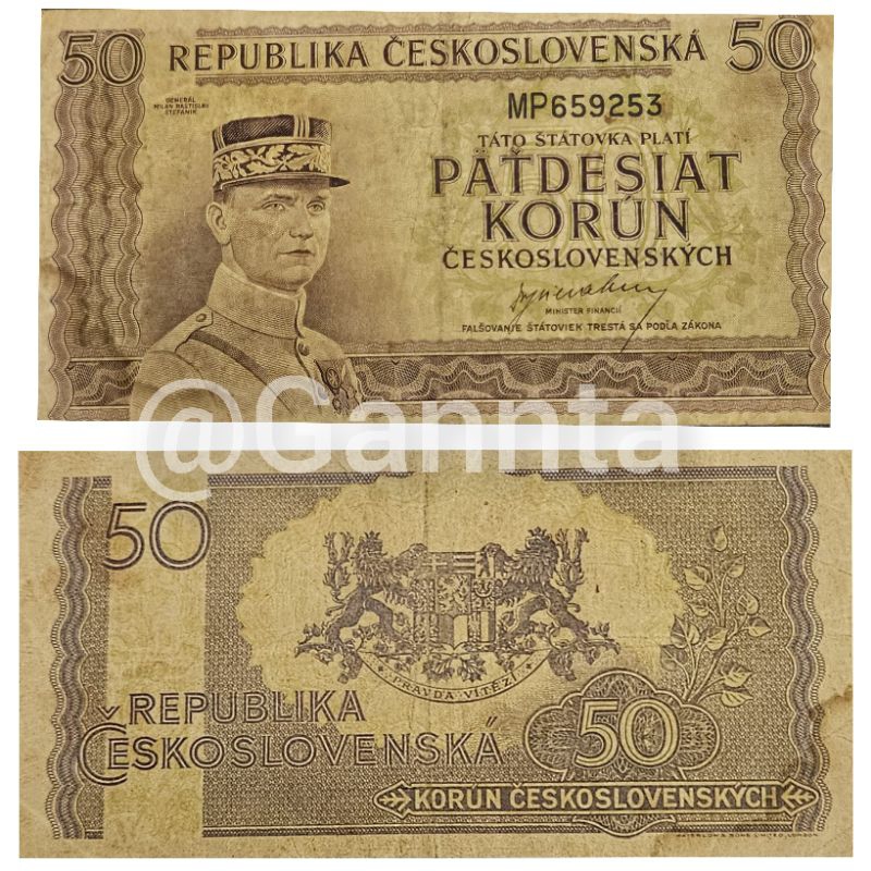 [Koleksi] Negara Republik Ceko 50 Pound Kondisi Kertas Utuh Renyah Dijamin Original 100%