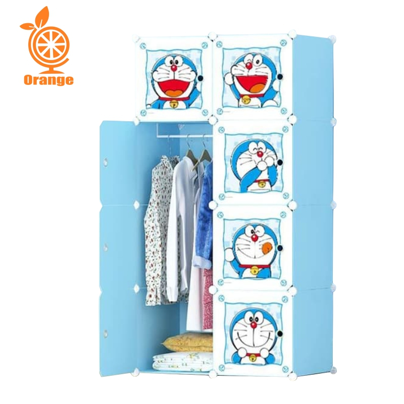 [READYYY] Lemari Plastik Lemari Portable Lemari Pakaian Portable 8 Pintu + 3 Gantungan