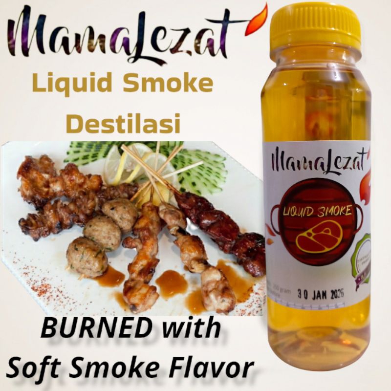

GFD MamaLezat Destill Liquid Smoky Flavor 100 gram - Bumbu Aroma BBQ/Panggang/Bakar Asap Cair