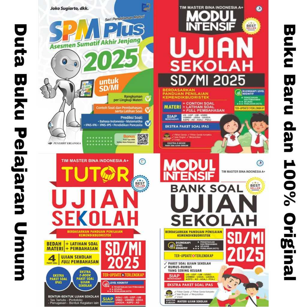 Buku Latihan Soal Ujian Sekolah Kelas 6 SD SPM US SD / MI Tahun 2024 2025