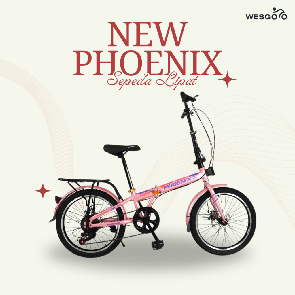SEPEDA LIPAT FOLDING BIKE PHOENIX STAR 20" PS6620-7S - WESGOO.ID