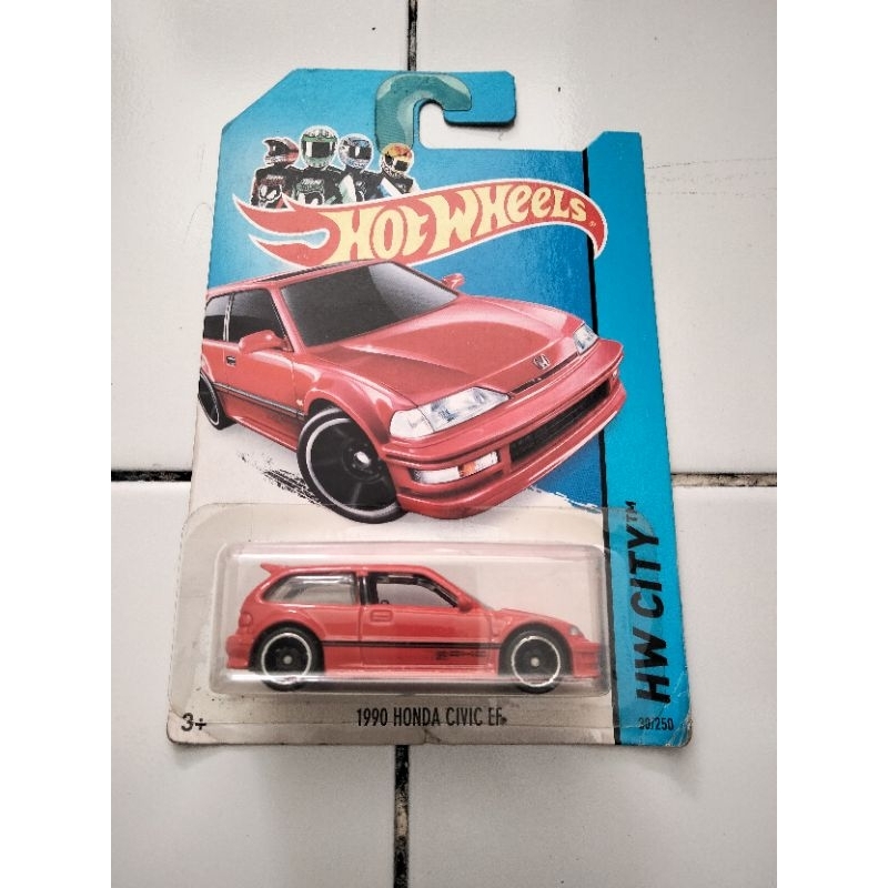 HotWheels 1990 Honda Civic EF Merah