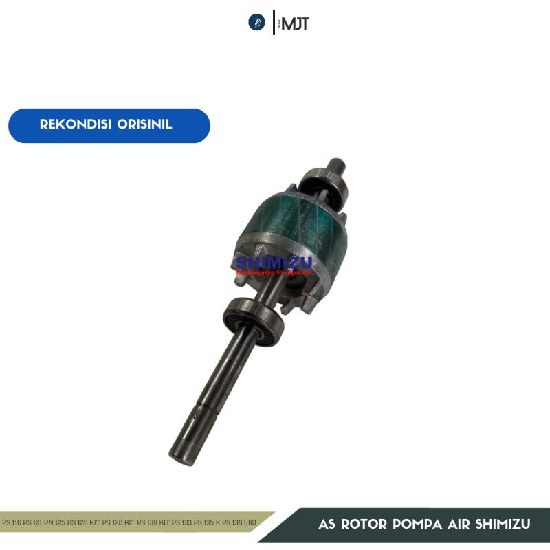 As Rotor Pompa Air Shimizu 125 Watt Bearing / Laher 6201 RS