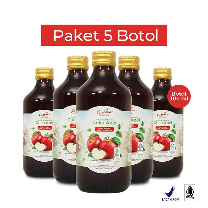 

Kusuma Agrowisata Cuka Apel Batu Malang 300ml - Paket 5 Botol