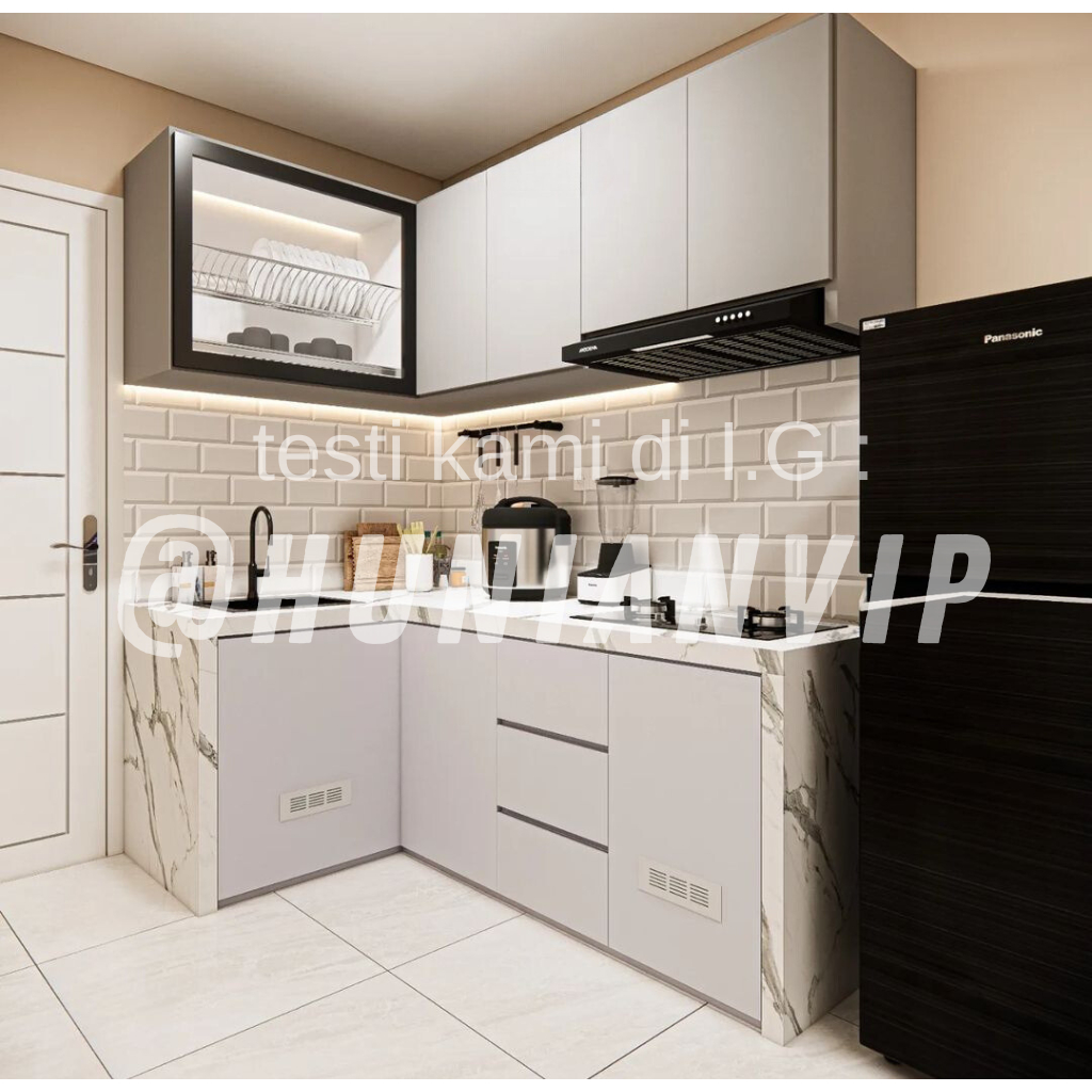 Kitchen set modern minimalis full aluminium acp