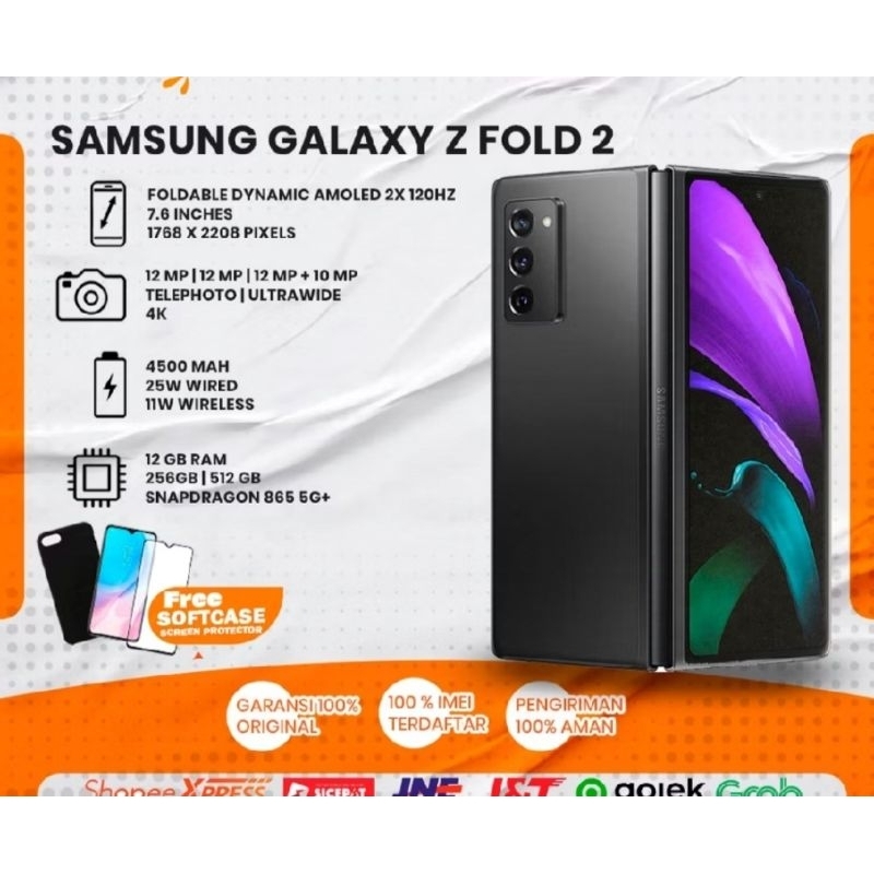 Samsung Z FOLD 2 12/256 second murah original resmi