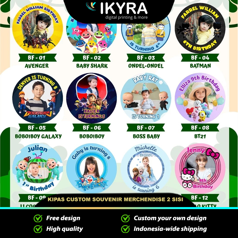 

Stiker Bulat Ulang Tahun Anak | Stiker Ultah Anak Custom Foto | Souvenir Ulang Tahun Anak | Birthday Sticker