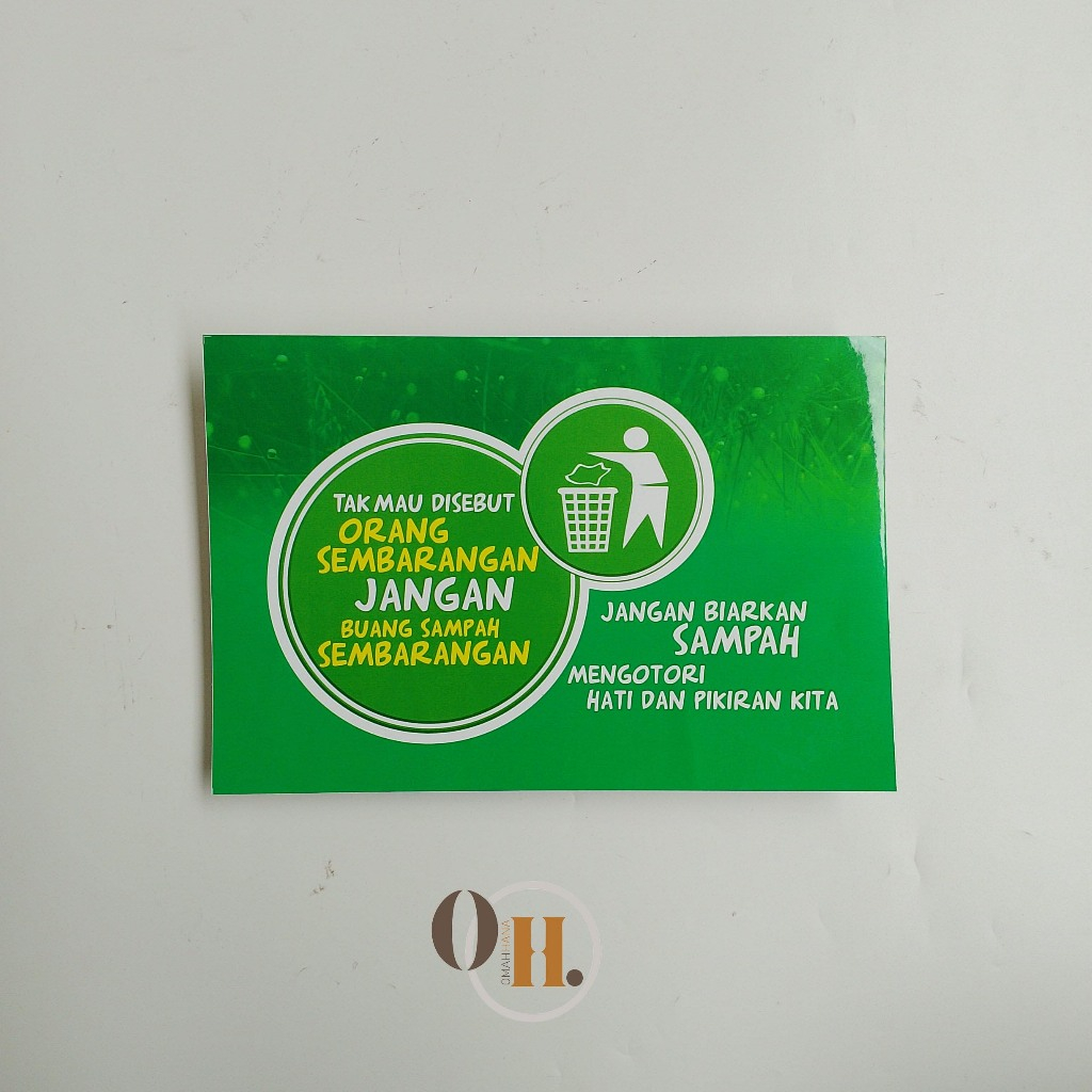 

Stiker Jangan Buang Sampah Sembaran - R3 - Stiker Buang Sampah Pada Tempatnya