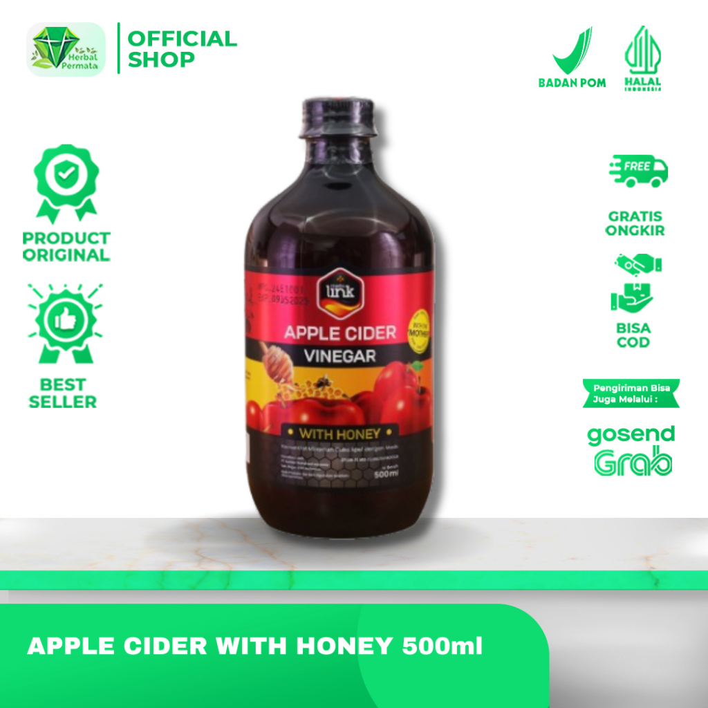 

LINK - Cuka Apel Vinegar With Mother - Apple Cider Vinegar With Honey 500ml