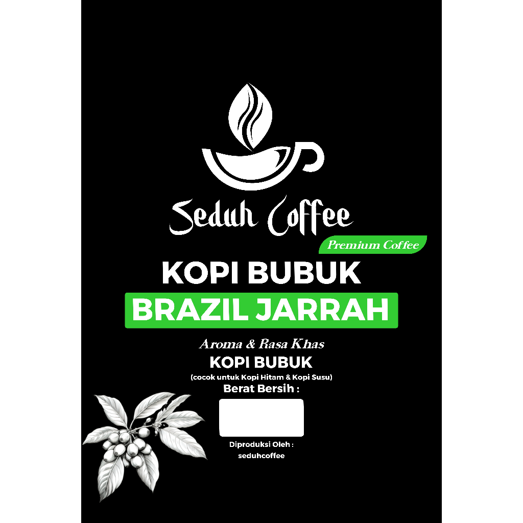 

SEDUH- Bubuk Kopi Bubuk Brazil Jarrah siap seduh 100gr