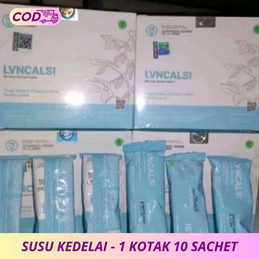 

Susu Kedelai - 1 Kotak 10 Sachet - Susu Calsi - Callcium - Menjaga Daya Tahan Tubuh - Susu Bubuk