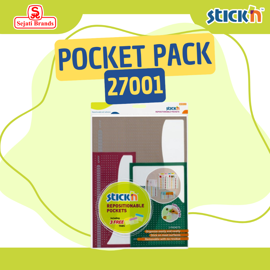 

Stick'n Repostionable Pocket Pack 27001 - Tempat Penyimpanan File