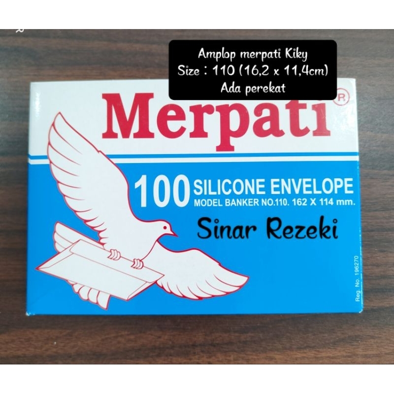 

100 lembar!! 110!! Amplop putih merpati kiky 110 silicone envelope