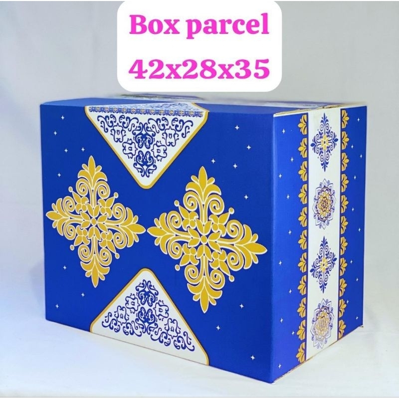 

Box Parcel 42x28x35 Kotak Hampers Motif Biru