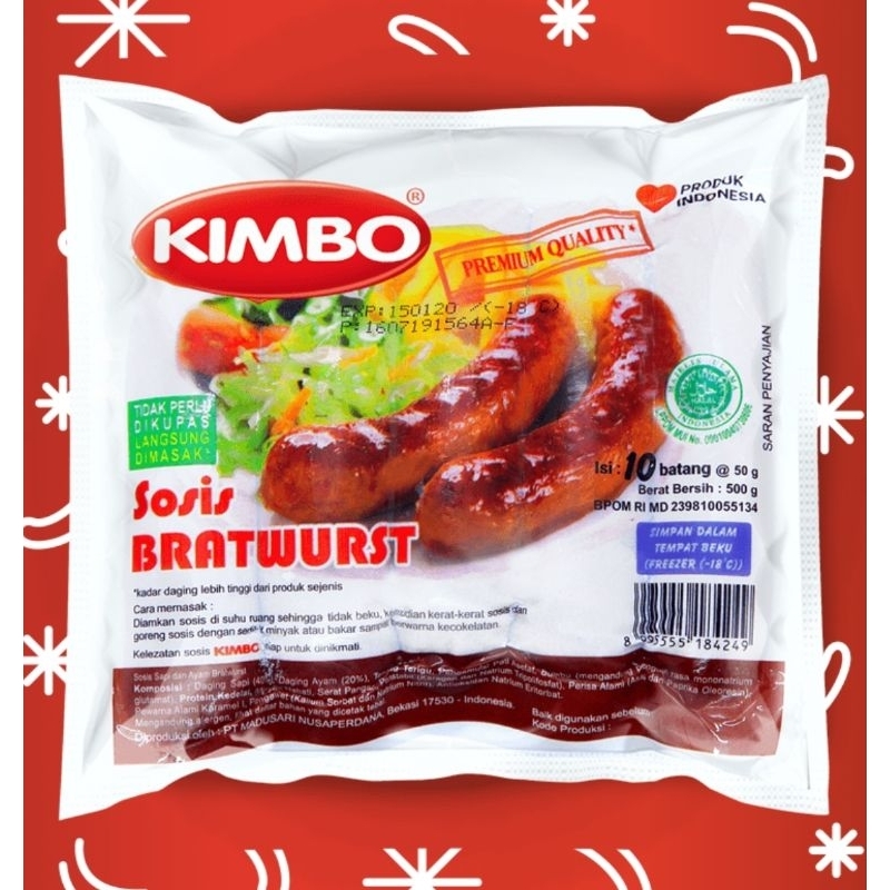 

Kimbo sosis bratwurst 500 gr